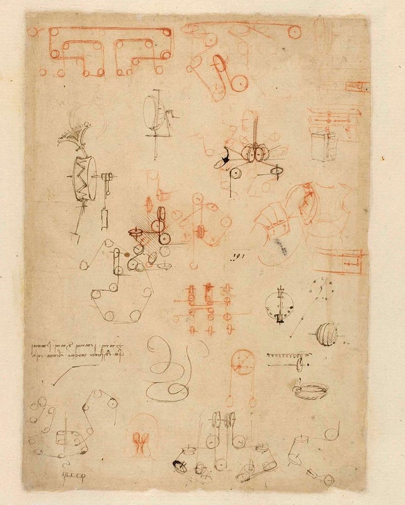 Skitse, Leonardo DaVinci, 1495