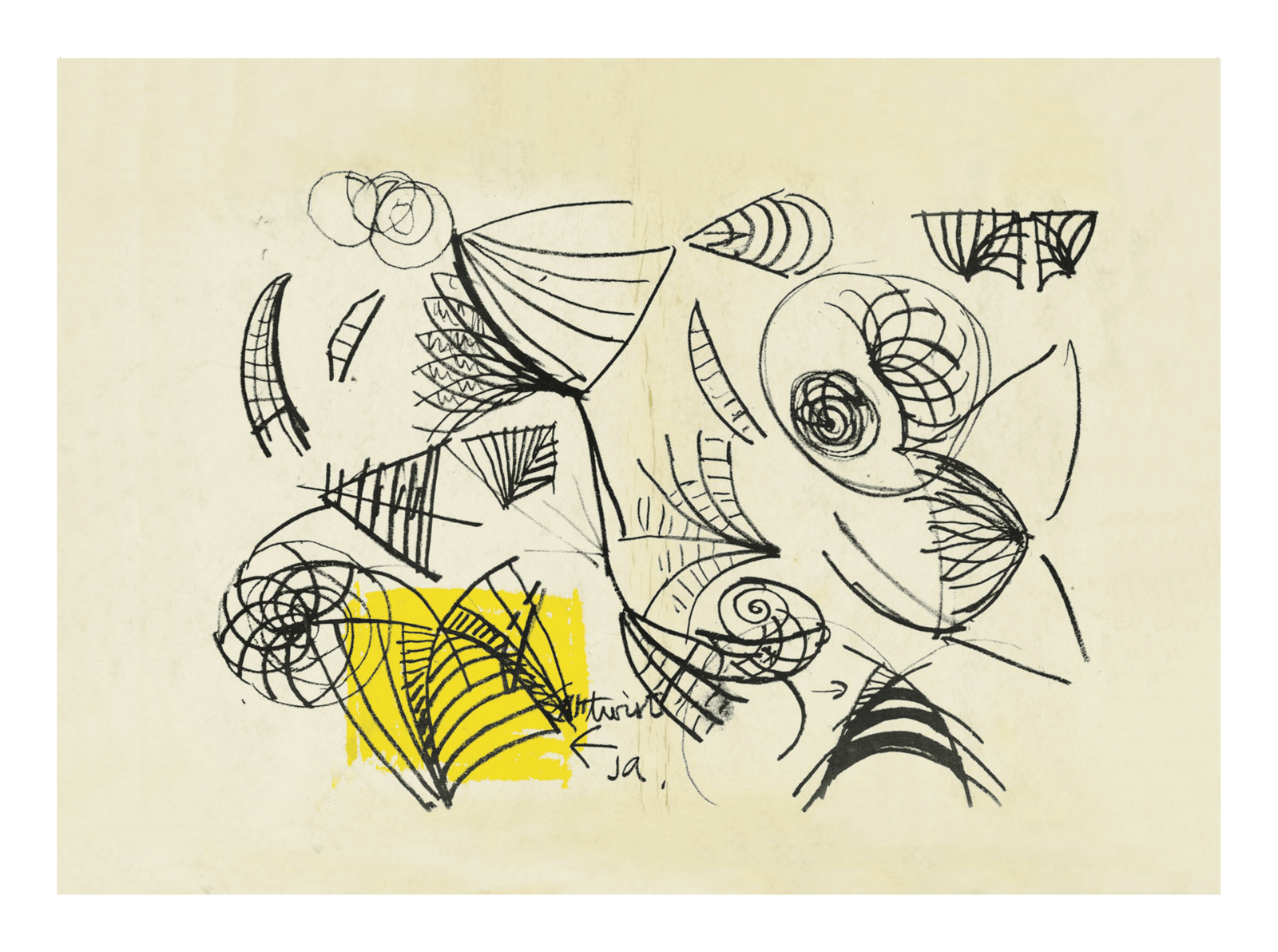 Foto af en af Utzons skitser